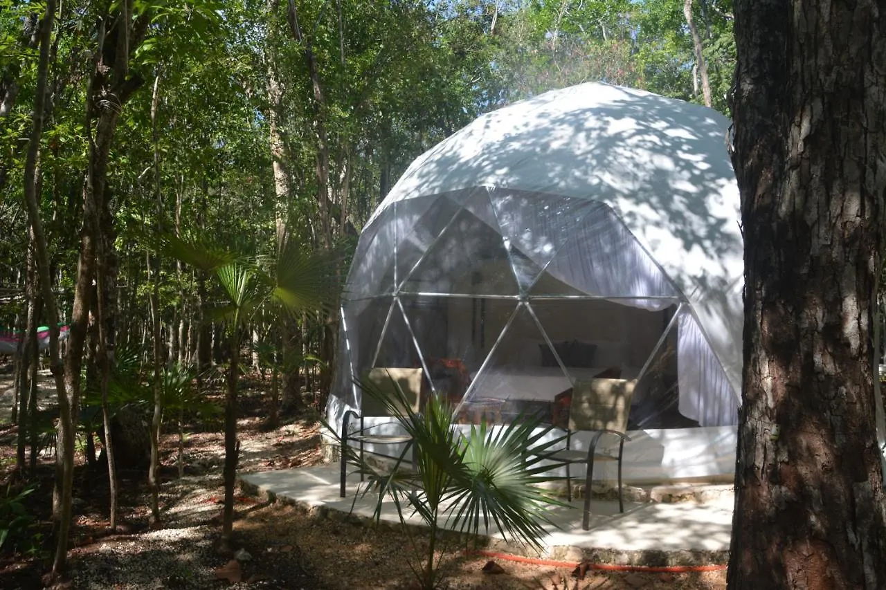 Luxe tent Glamping Mayan Glam Tulum Pueblo Mexico
