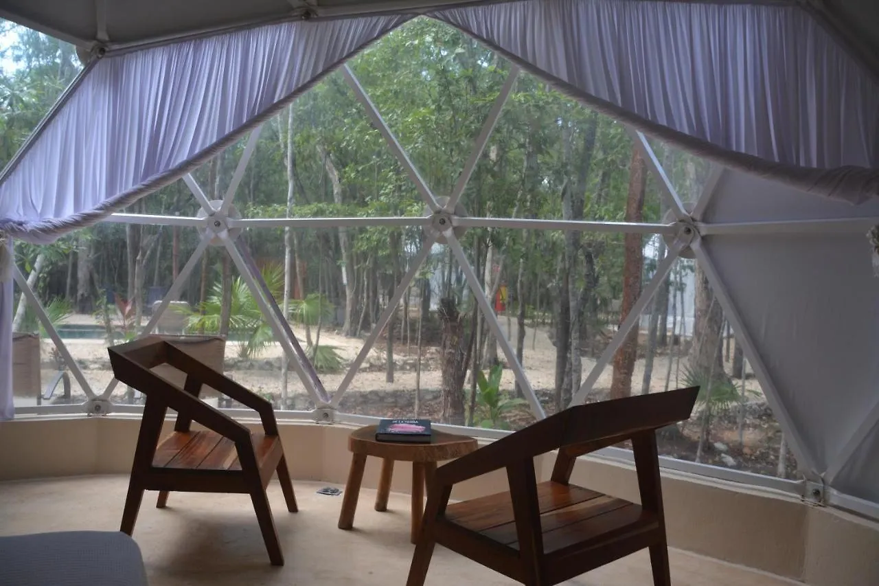 Luxe tent Glamping Mayan Glam Tulum Pueblo